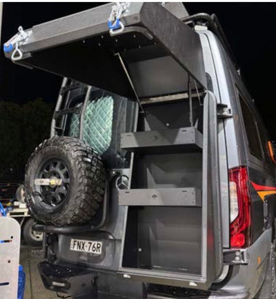 KK Rear Delta Gullwing Storage - Lightweight alloy rear gear box, storage of gear up to 28kgs. Ideal for golf clubs  - Driver/Pax side - Needs Gear Rack - 0