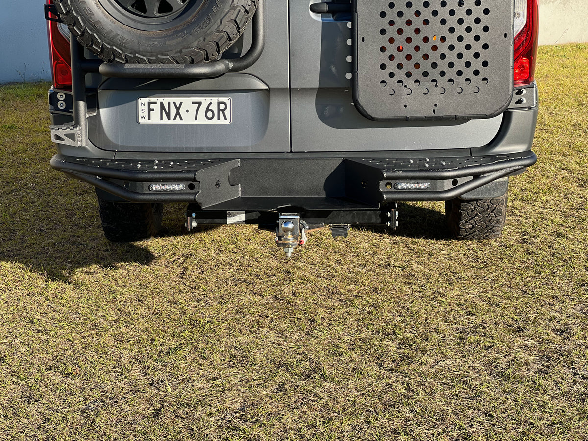 SUSPENSION & CHASSIS Alloy Rear Bumper External Step| Kimberley Kamper ...