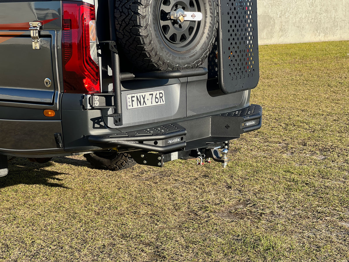 SUSPENSION & CHASSIS Alloy Rear Bumper External Step| Kimberley Kamper ...