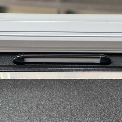 black LED caravan light on caravan