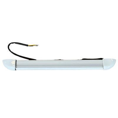 White/Amber LED Caravan Light - White Body