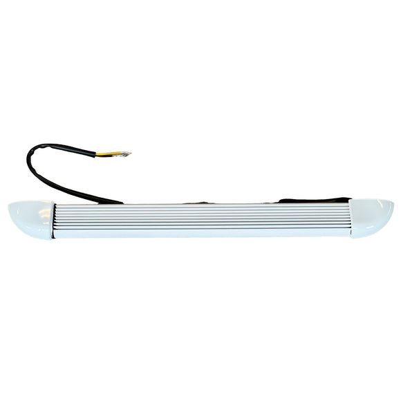 White/Amber LED Caravan Light - White Body