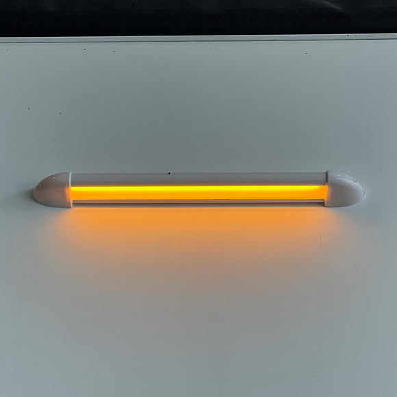 White/Amber LED Caravan Light - White Body