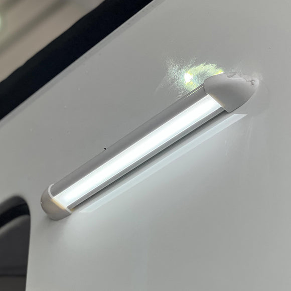 White/Amber LED Caravan Light - White Body