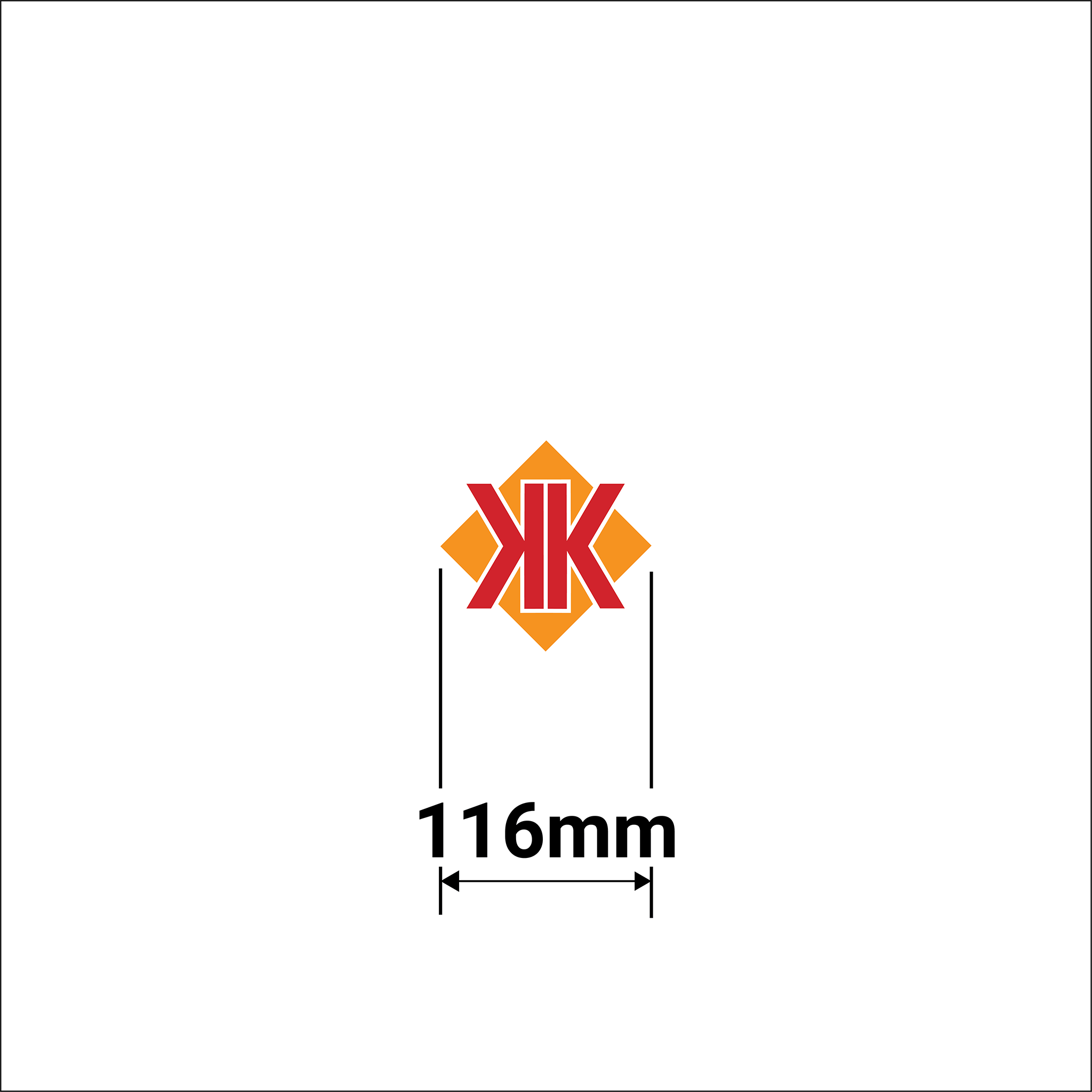 KK Decal - Small 116mm W KK Logo