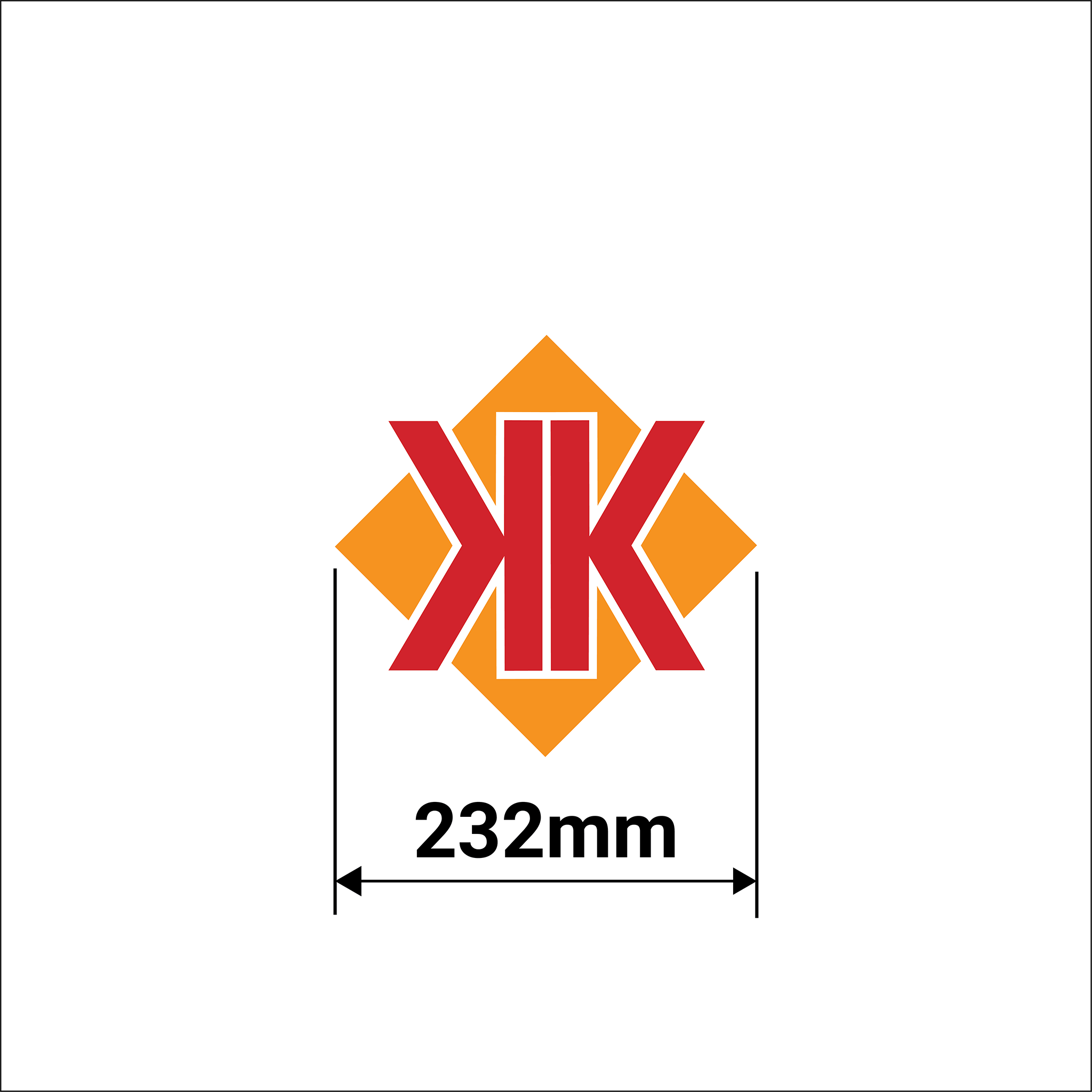 KK Decal - Medium 232mm W KK Logo