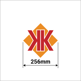 KK Decal - Medium 256mm KK Orange & Red Logo - Vinyl Sticker