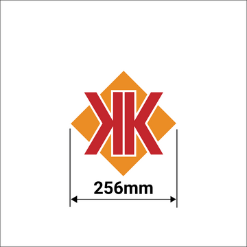 KK Decal - Medium 256mm KK Orange & Red Logo - Vinyl Sticker
